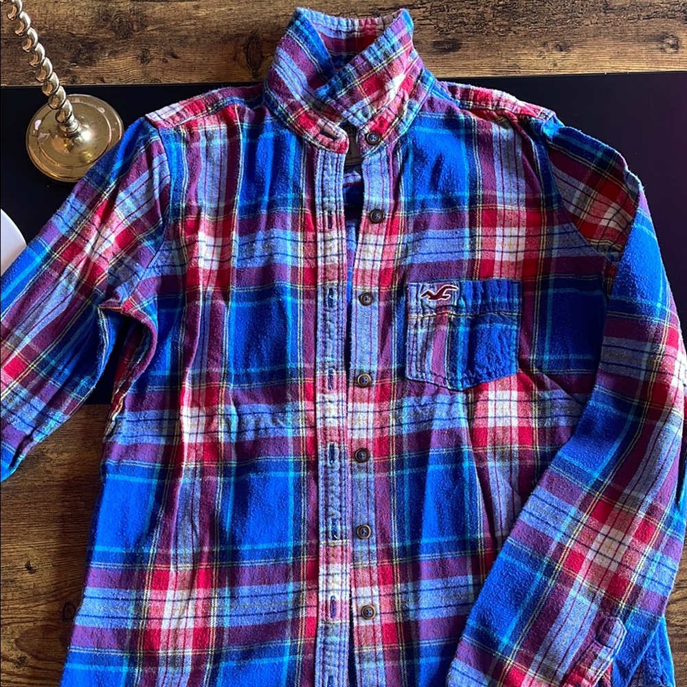 Colorful Plaid Hollister Shirt